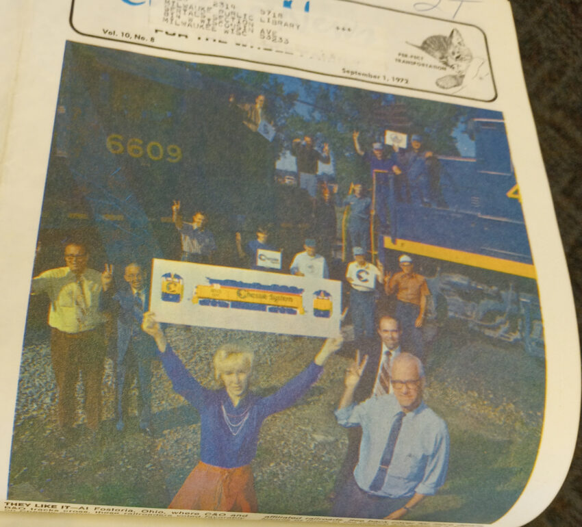 Front page of Chessie News, Sept. 1, 1072